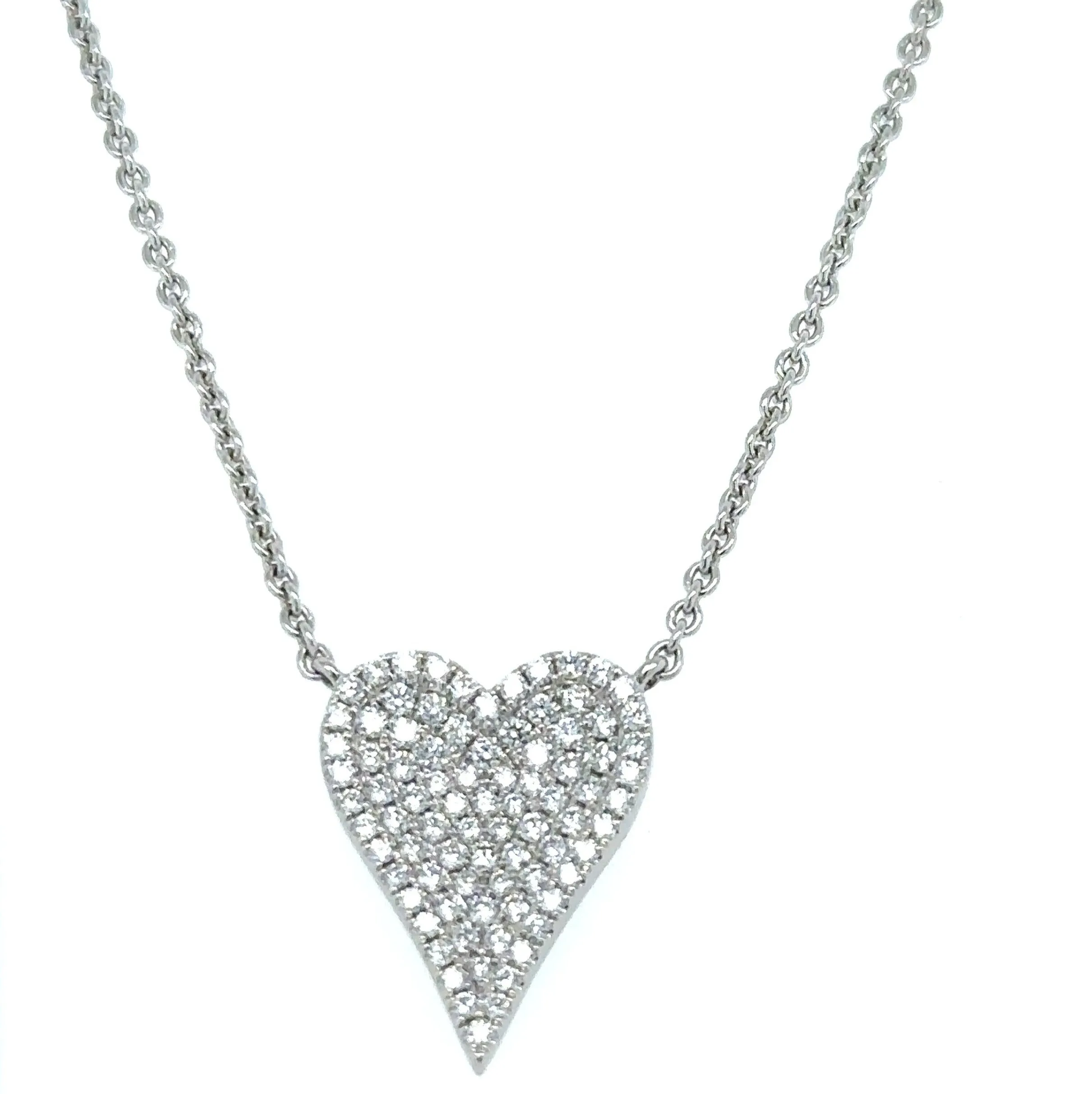 0.52CT T.W. Diamond Heart Pave Necklace