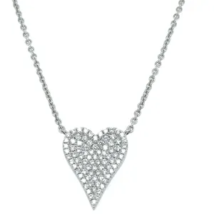 0.52CT T.W. Diamond Heart Pave Necklace