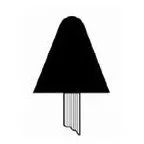 1-1/4" x 1-1/4" Mounted Points PT-60P Brown A Shaped
