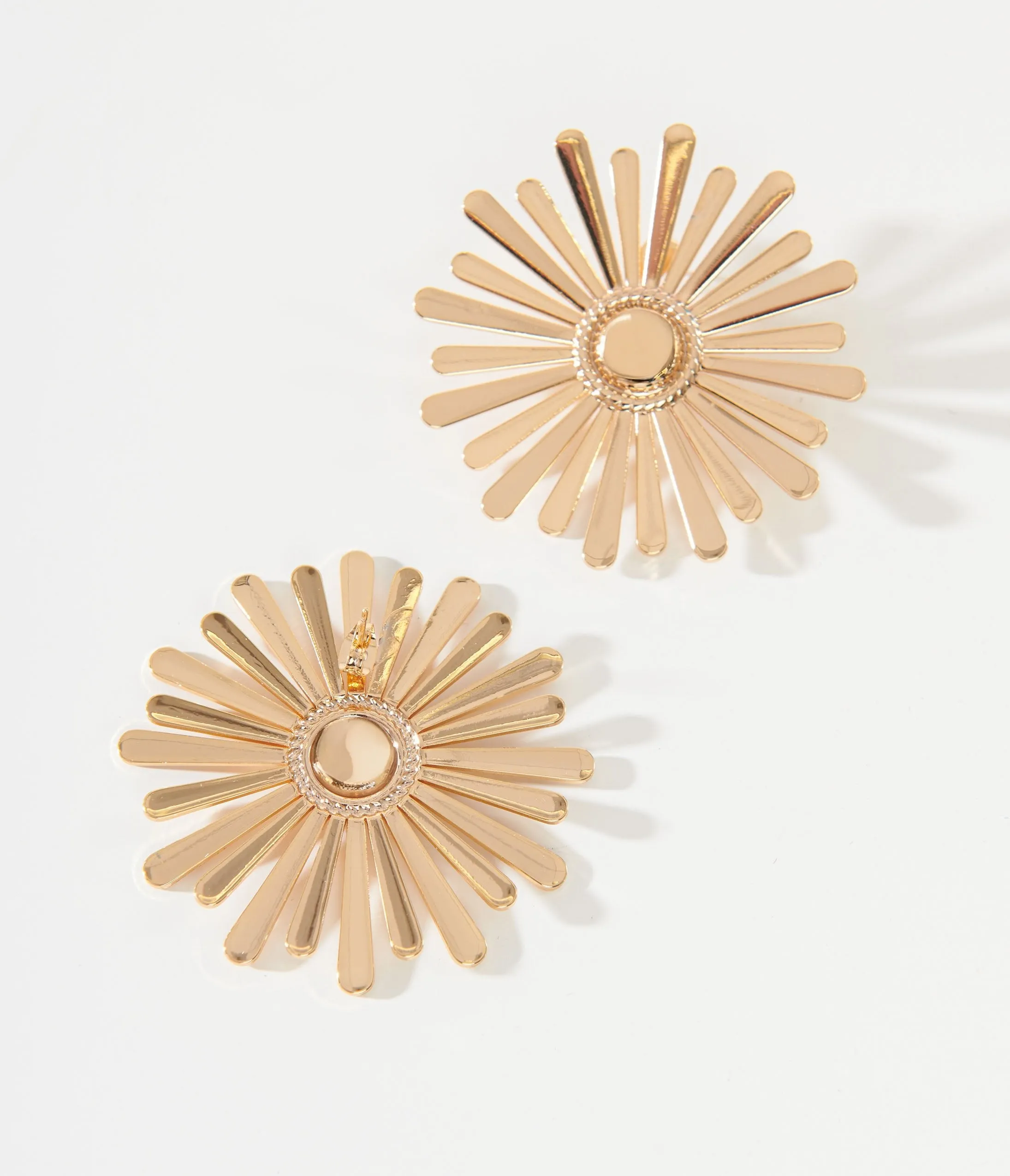 1920s Golden Sunburst Earrings