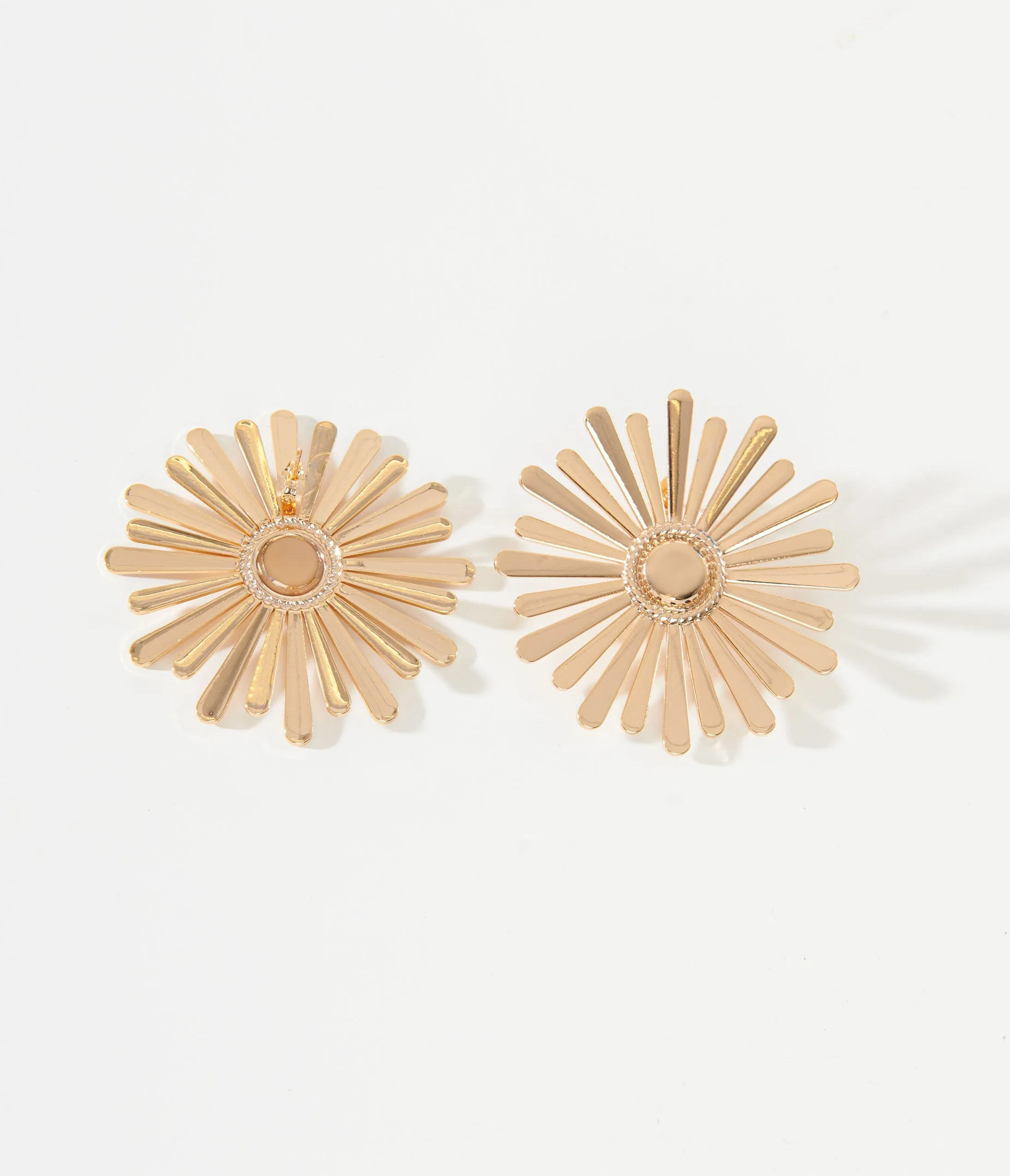 1920s Golden Sunburst Earrings