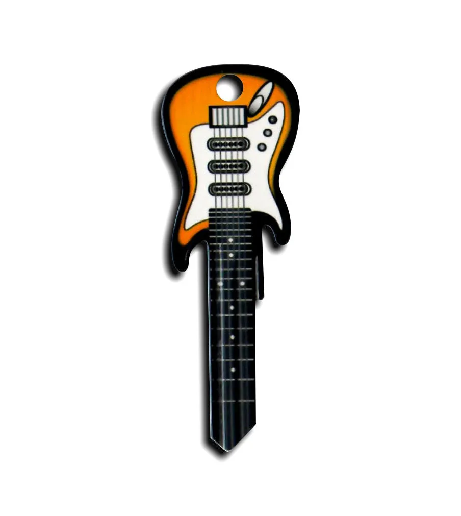 2 Sunburst Electric Guitar Shaped Rockin' Keys