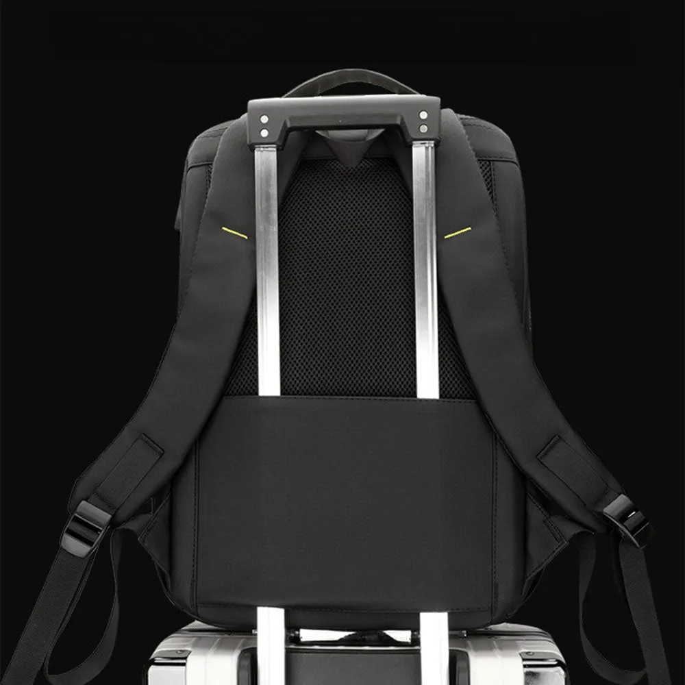 (25L) Universal 14" Laptop MacBook Tablet Backpack Bag with USB Charging Port Nylon Material Splashproof - Blue