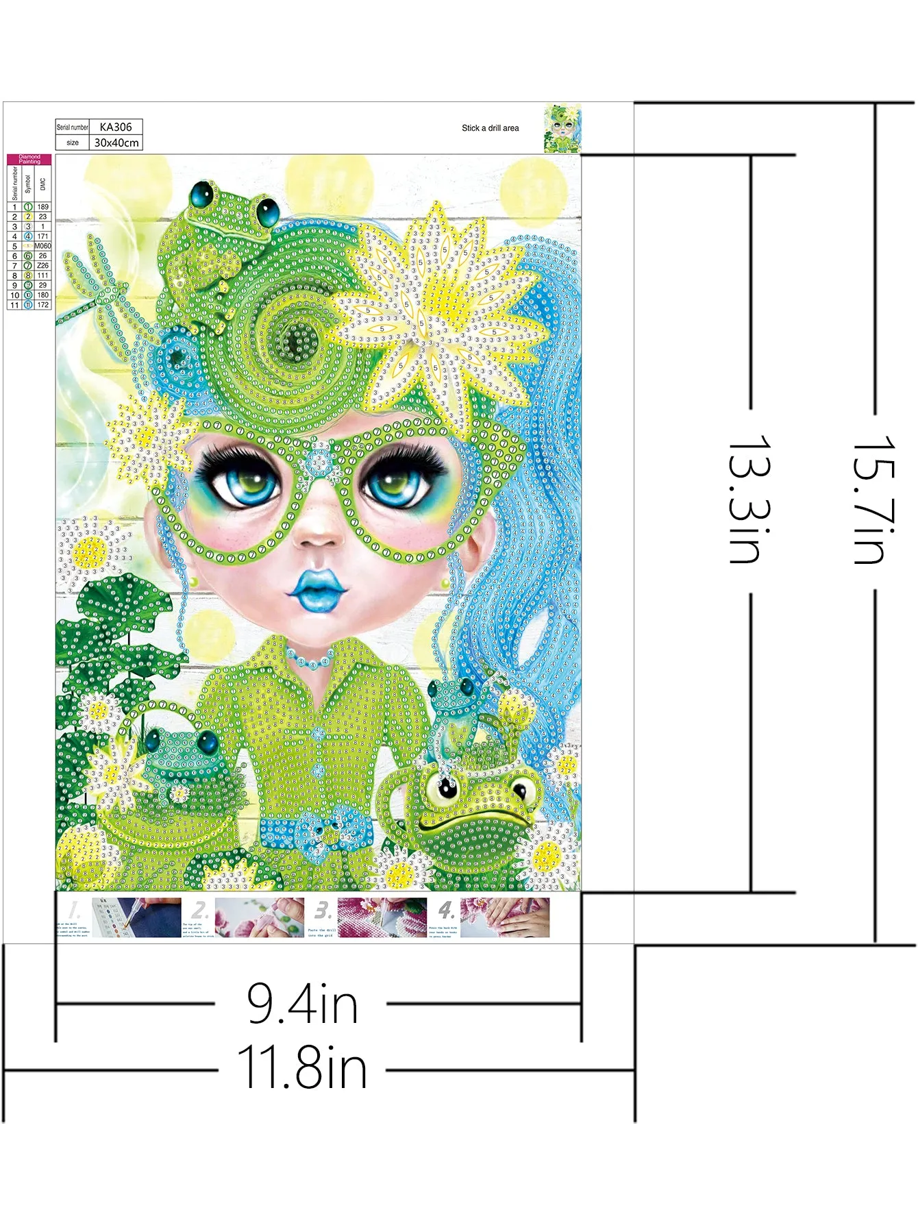 5D DIY Special-Shaped Drill-Girl 30*30CM