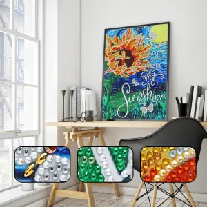 5D DIY Special Shaped  -Sunflower 30*40CM