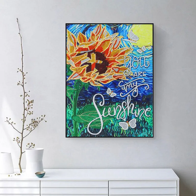5D DIY Special Shaped  -Sunflower 30*40CM