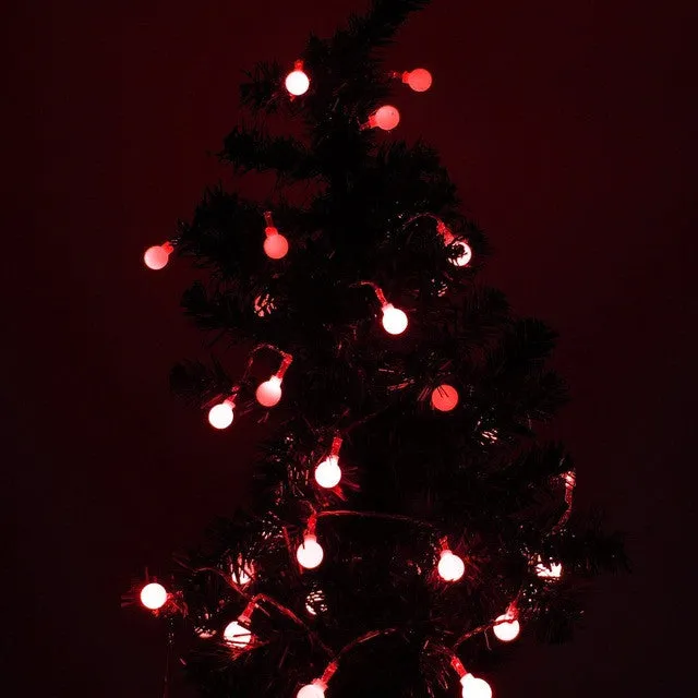 5M Globe Ball Patio 50 Led String Light Battery Power With Remote Control Christmas Party  LED Outdoor Light Decor DC4.5V