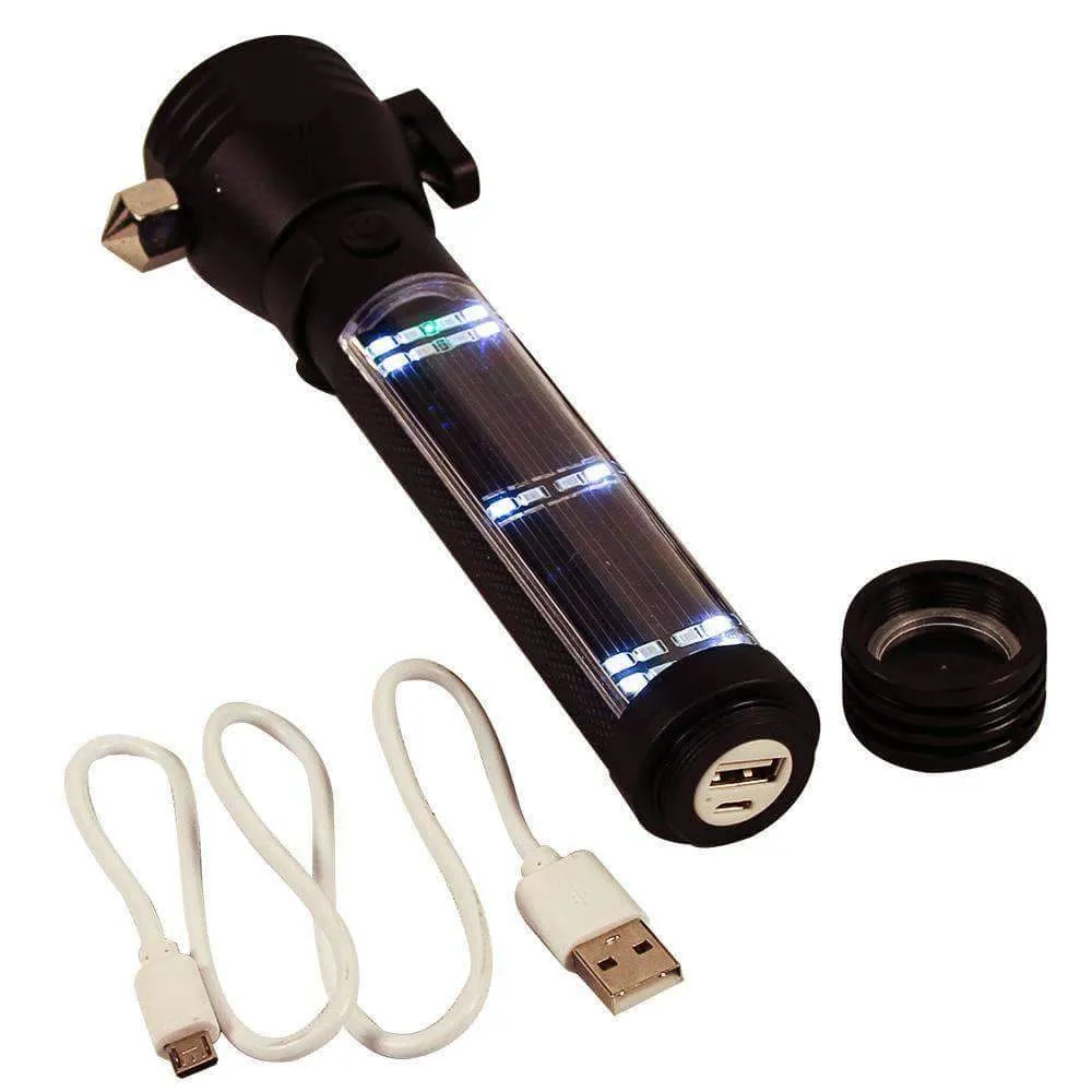 9-in-1 LED Solar Flashlight / Power Bank & Multi-Tool - Welcome Special
