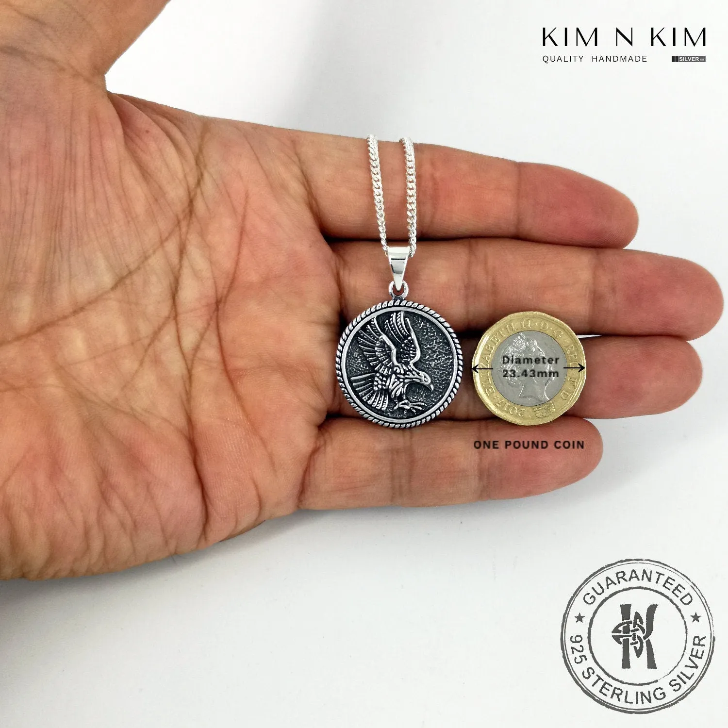 925 Sterling Silver Eagle Pendant