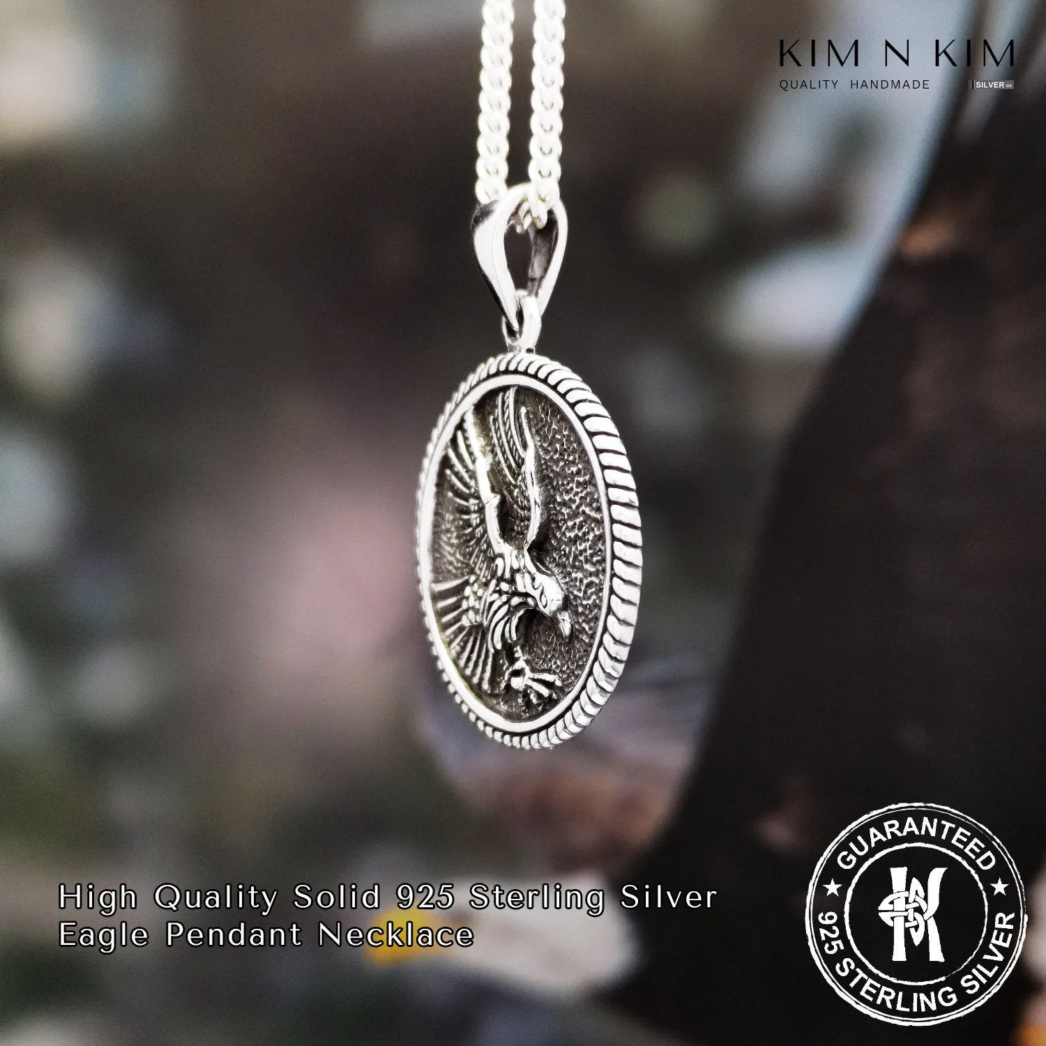 925 Sterling Silver Eagle Pendant