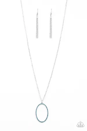 A Dazzling Distraction - Blue Necklace - Paparazzi Accessories