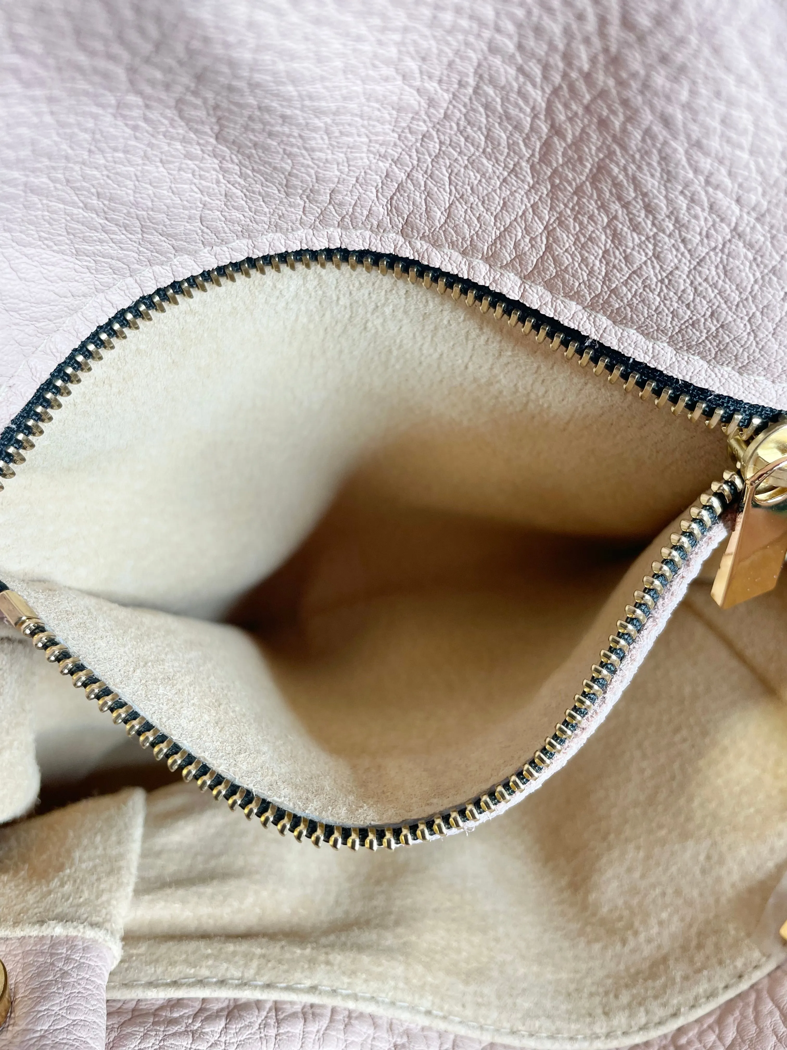 A-Esque Pink Blush Leather Shoulder Bag