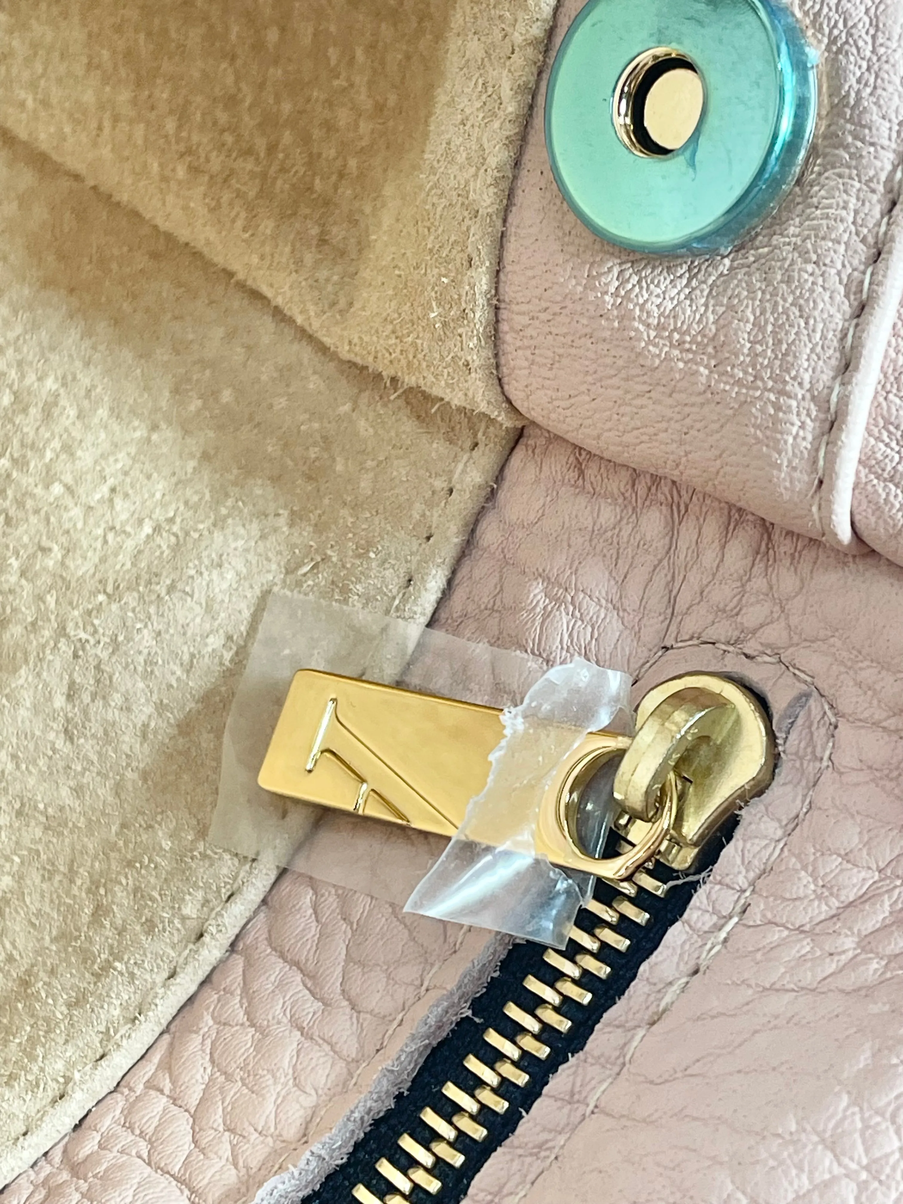 A-Esque Pink Blush Leather Shoulder Bag