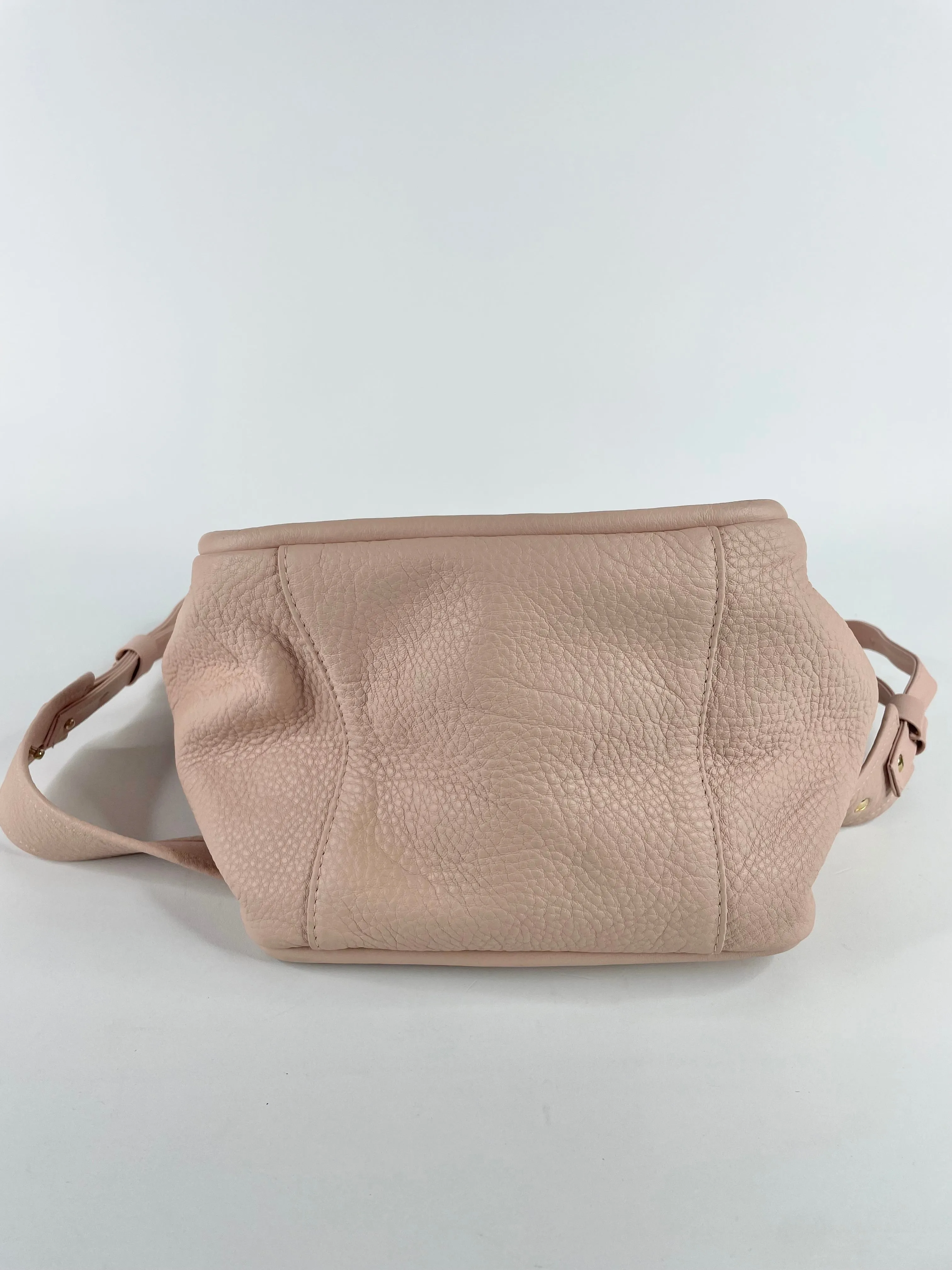 A-Esque Pink Blush Leather Shoulder Bag