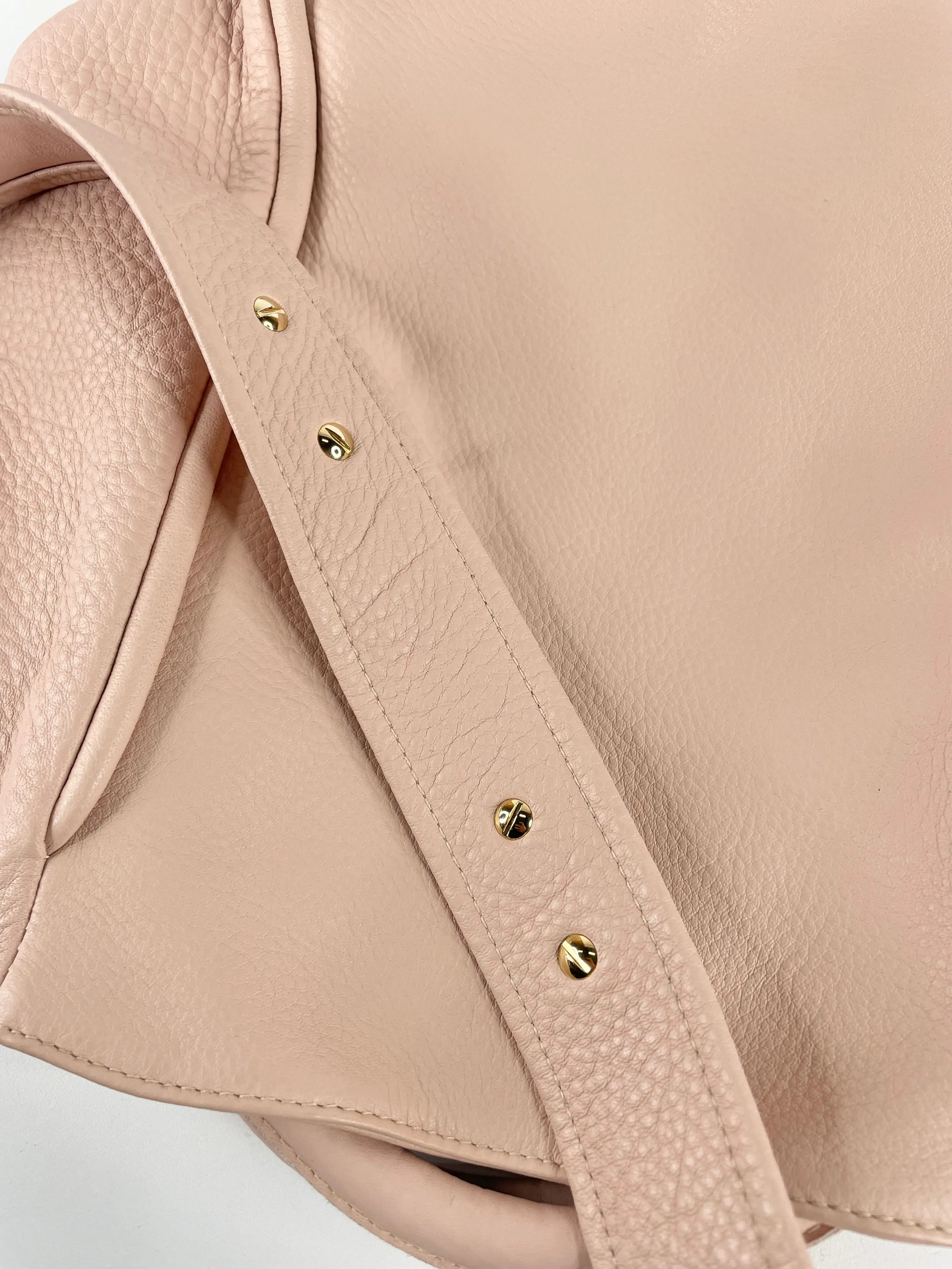 A-Esque Pink Blush Leather Shoulder Bag