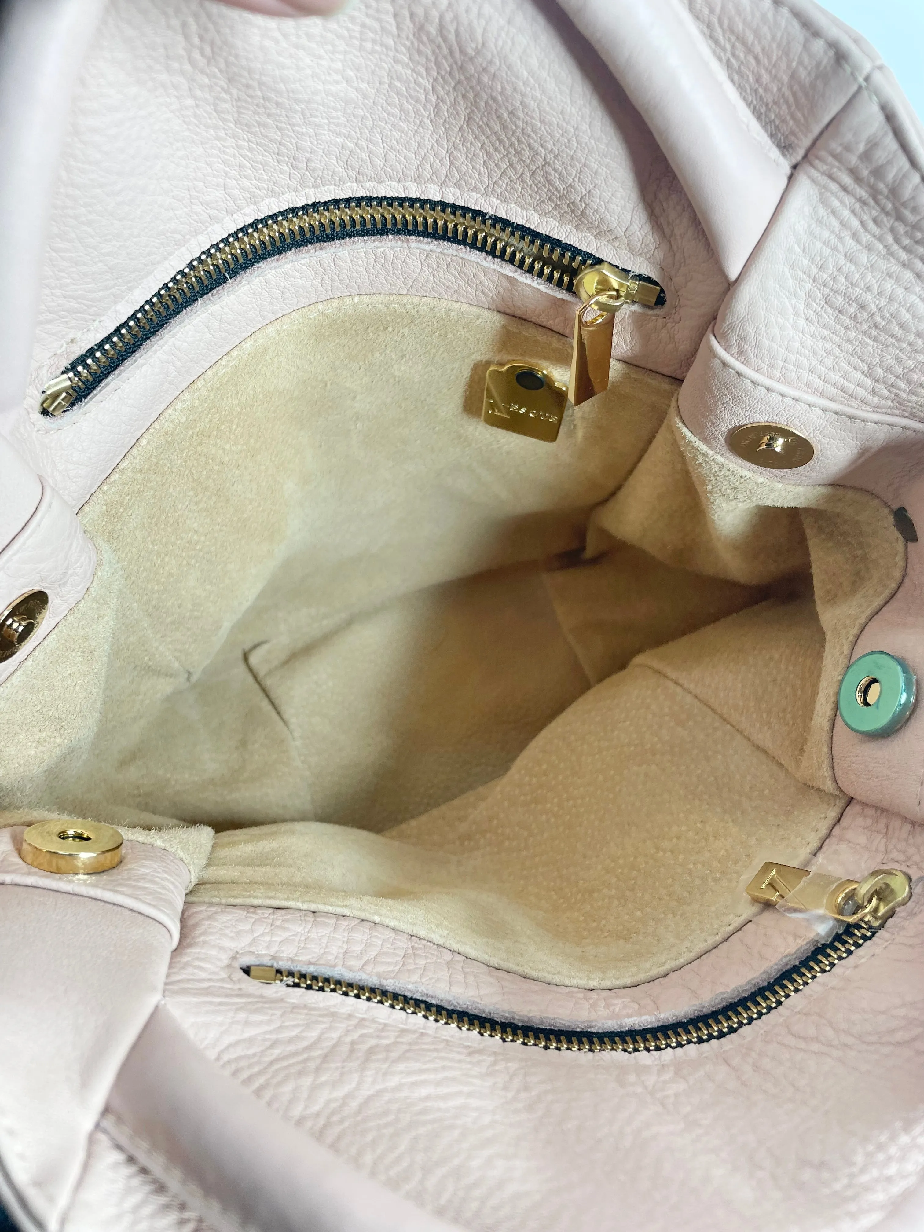 A-Esque Pink Blush Leather Shoulder Bag