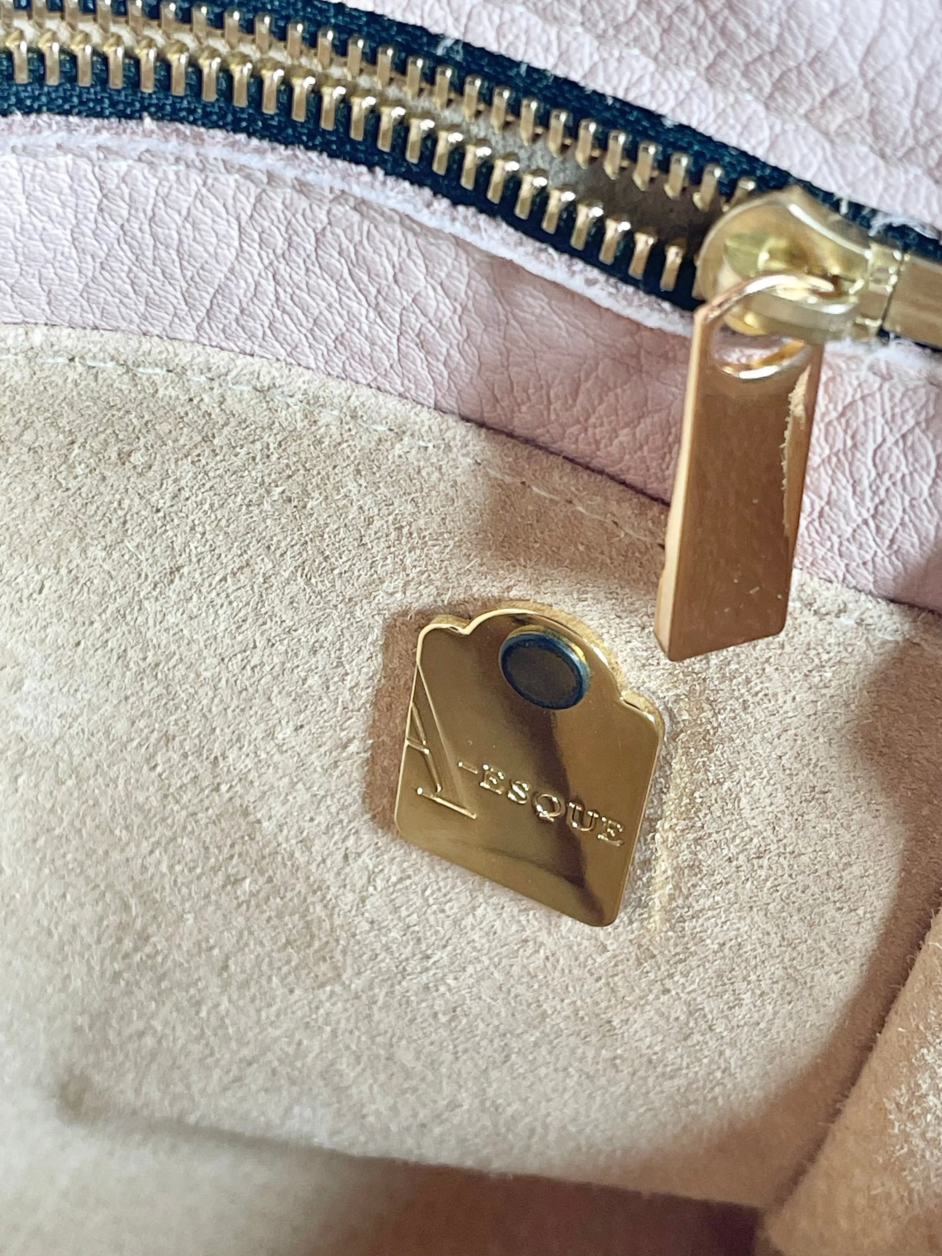 A-Esque Pink Blush Leather Shoulder Bag