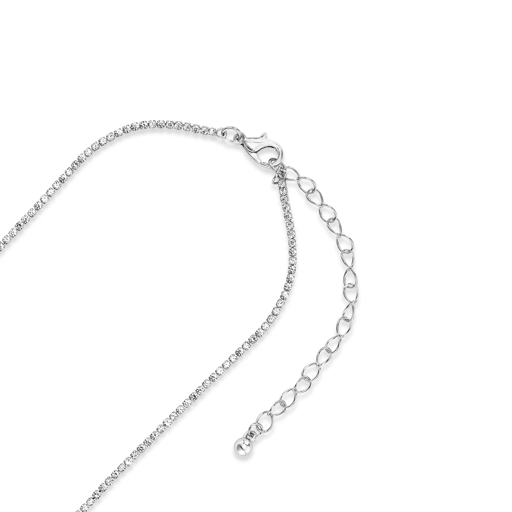 Accessorize London Women Silver Diamante Bow Necklace