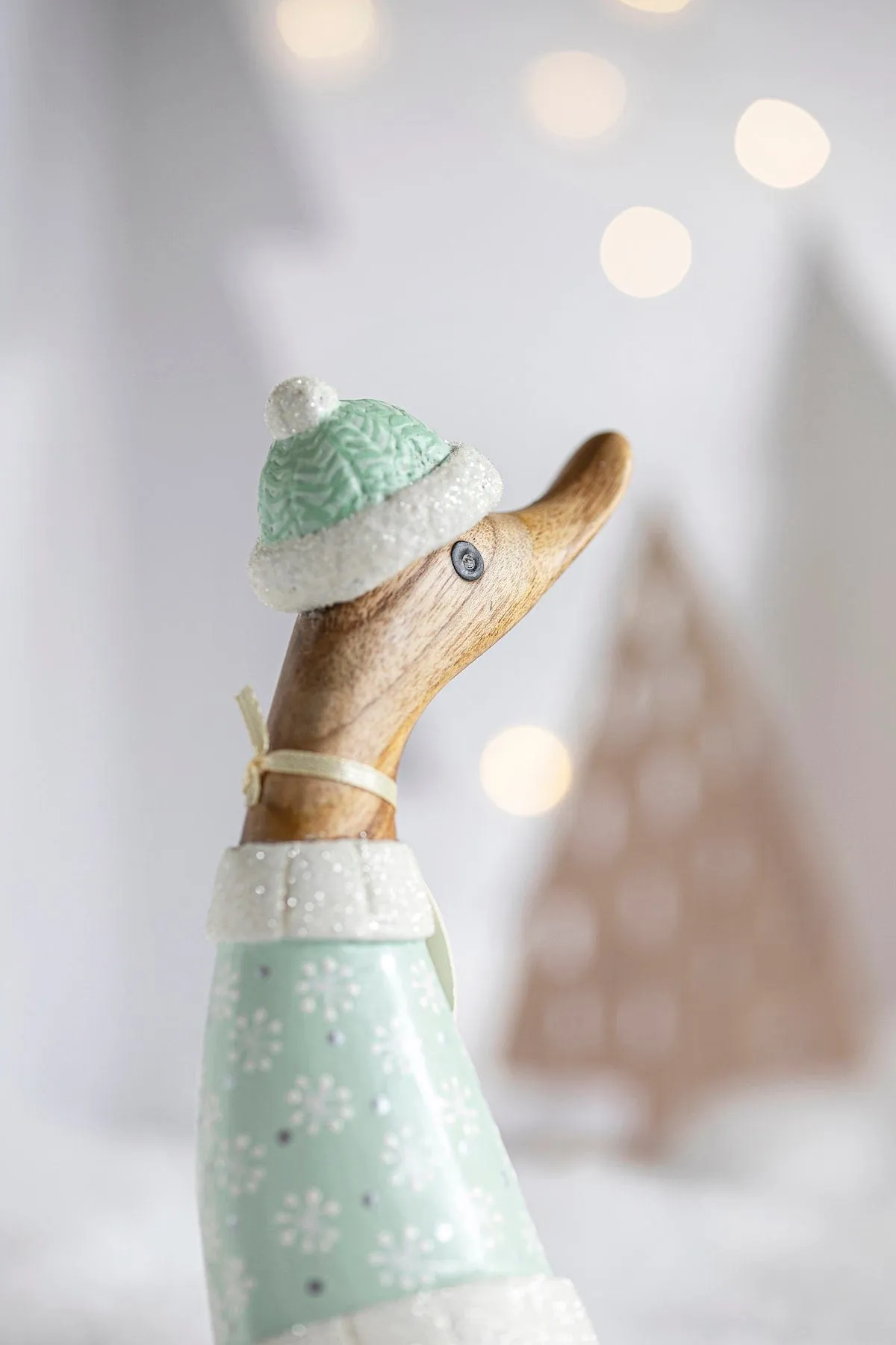 Alpine Green Wooden Christmas Ducklings - Choice of Design