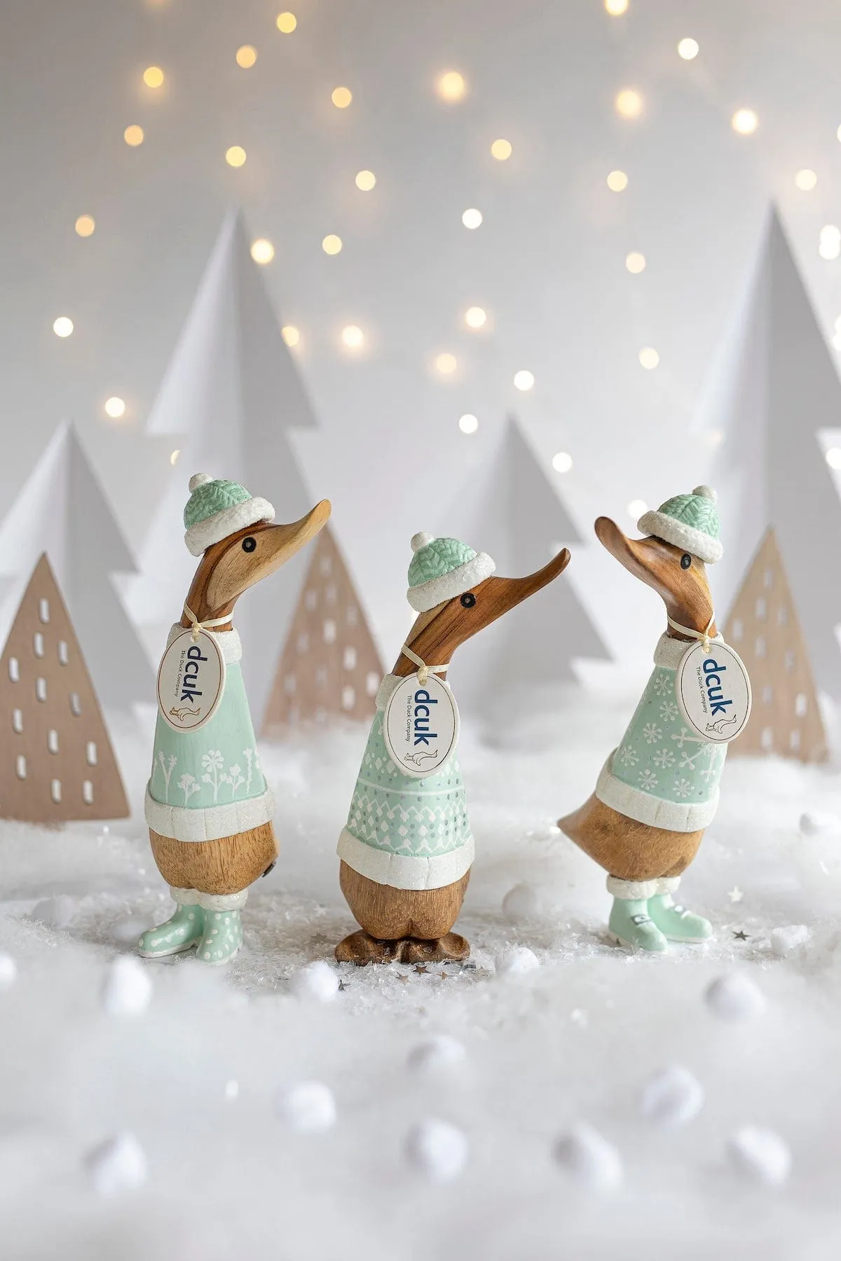 Alpine Green Wooden Christmas Ducklings - Choice of Design