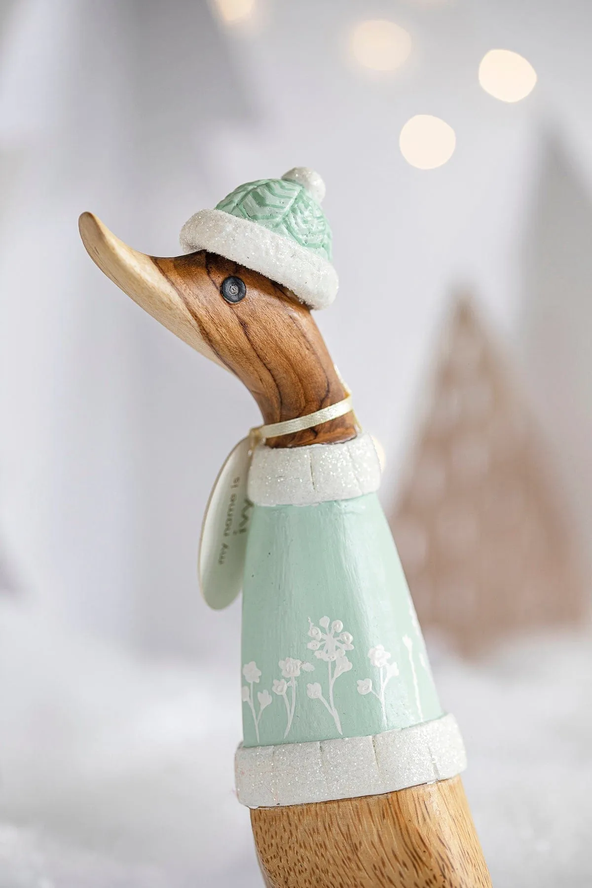 Alpine Green Wooden Christmas Ducklings - Choice of Design