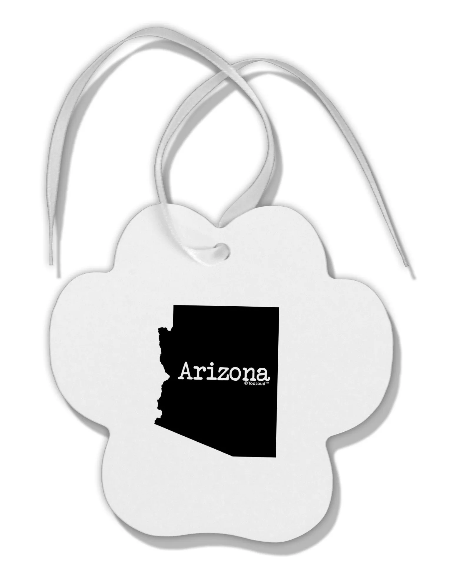 Arizona - United States Shape Paw Print Shaped Ornament