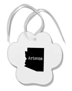 Arizona - United States Shape Paw Print Shaped Ornament