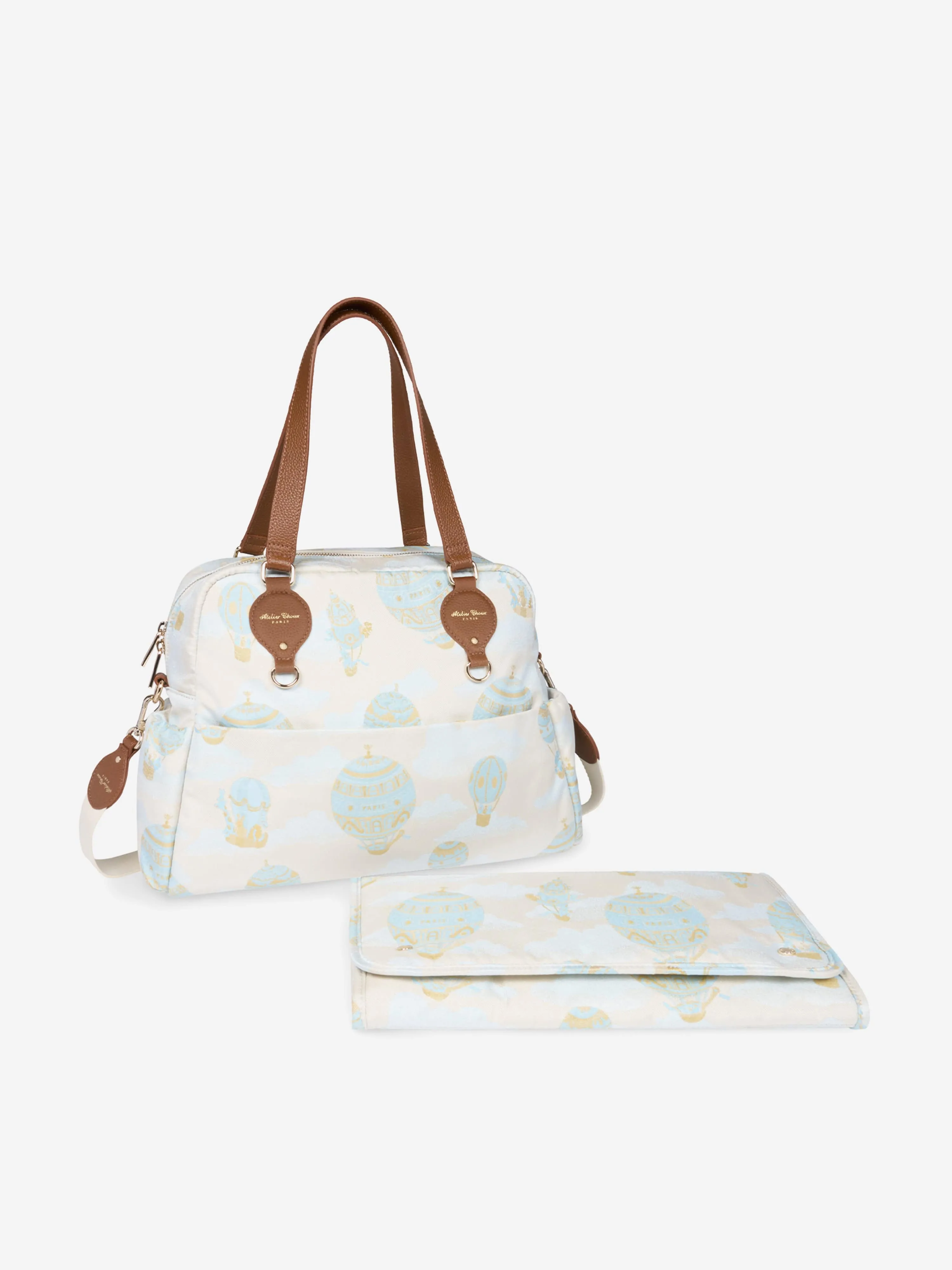 Atelier Choux Baby Boys Hot Air Balloons Changing Bag in Blue (38cm)