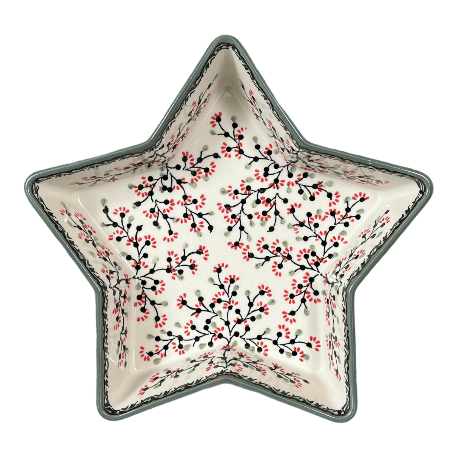 Baker, Star-Shaped, 10" in "Cherry Blossoms - Solid Rim" by Manufaktura | M045S-DPGJA