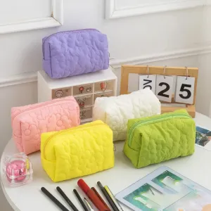 binfenxie Candy Color Makeup Bag New Dacron Large Capacity Storage Bag Portable Soft Cosmetic Handbag Women's