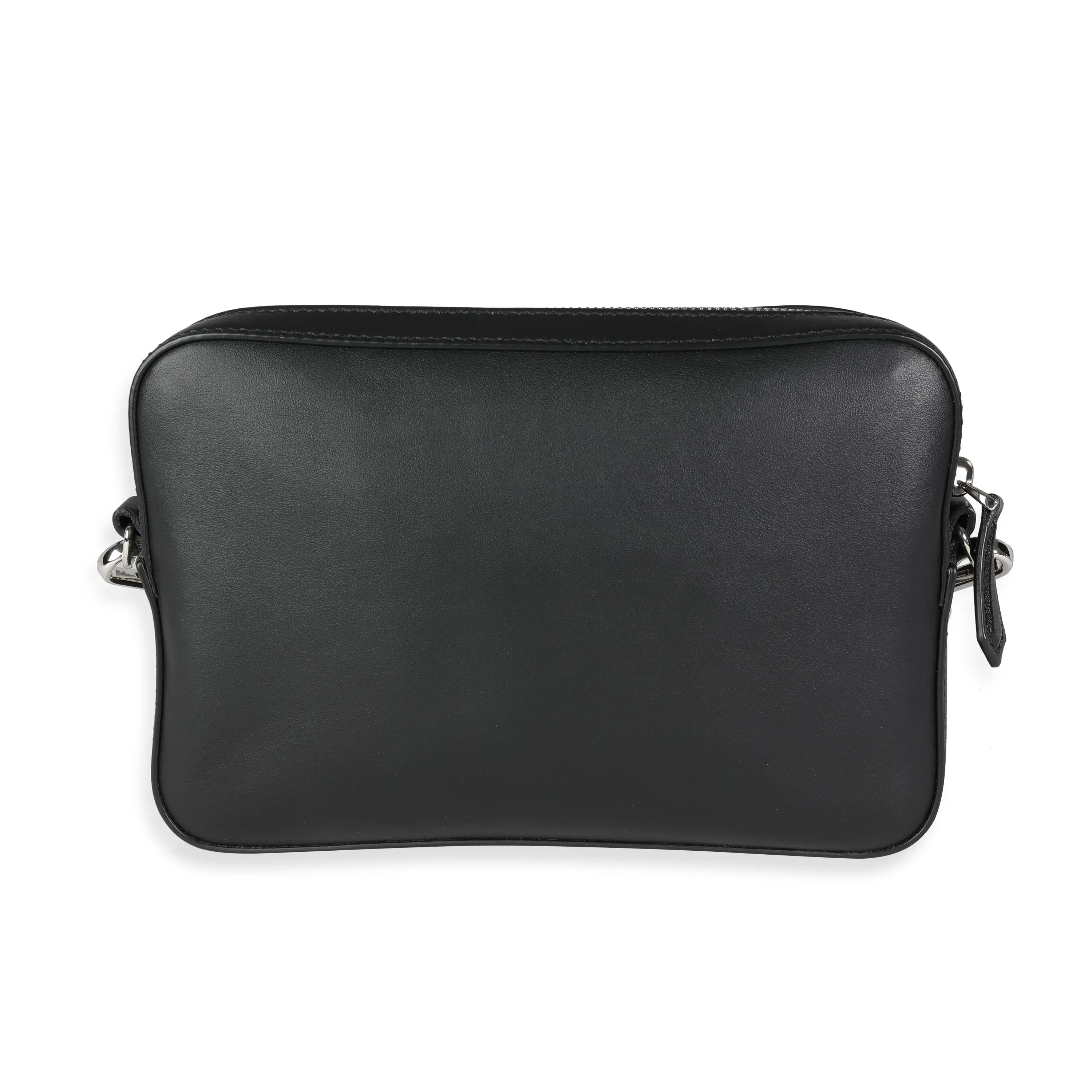 Black Calfskin & Sunflower Logo Mini Camera Bag