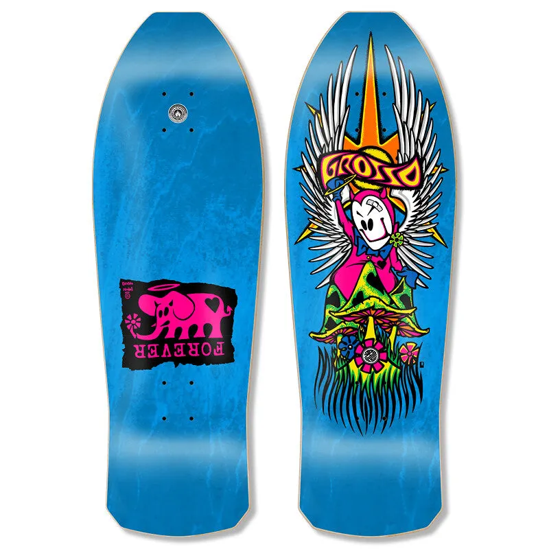 Black Label  Skateboards "Grosso Forever" 1989 Reissue Skateboard Deck - 10.25 (Aqua Blue)