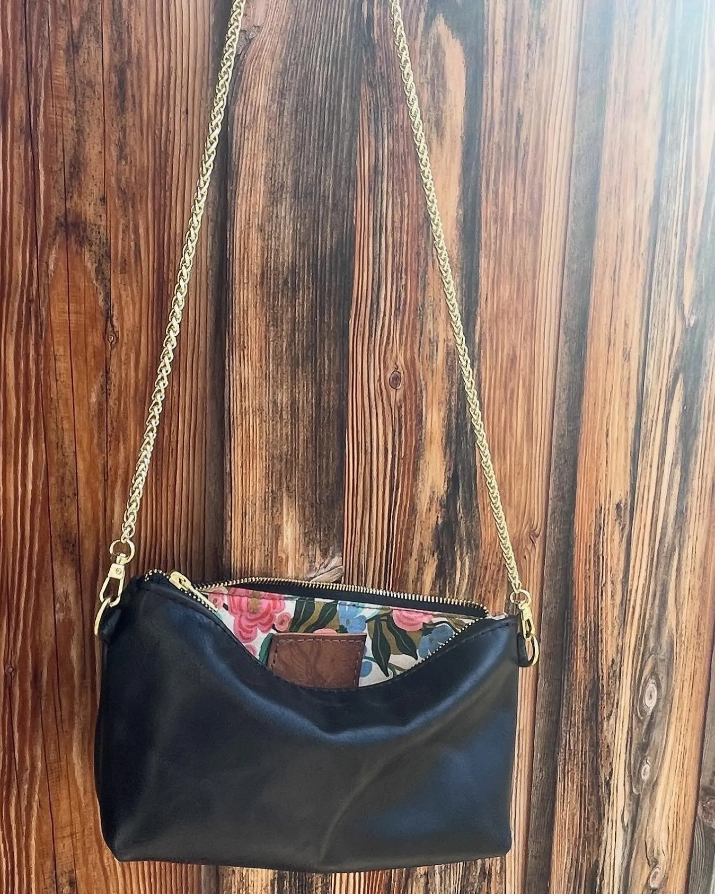 Black Leather Clutch/Crossbody