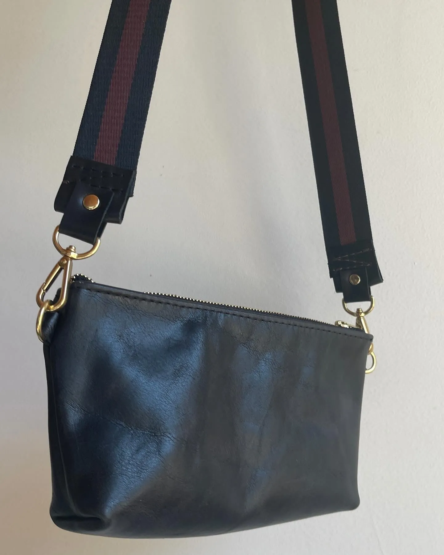 Black Leather Clutch/Crossbody