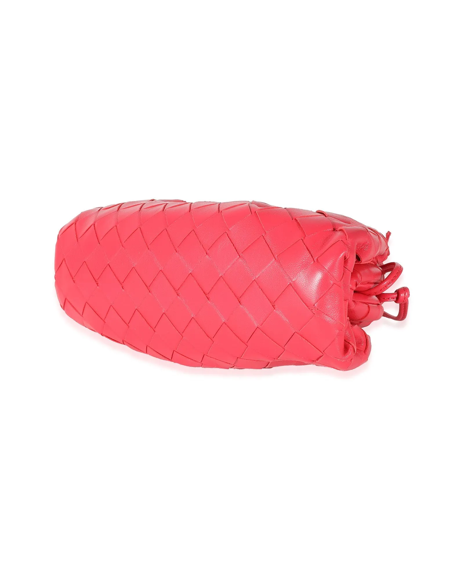 Bottega Veneta Raspberry Intrecciato Lambskin Mini Pouch