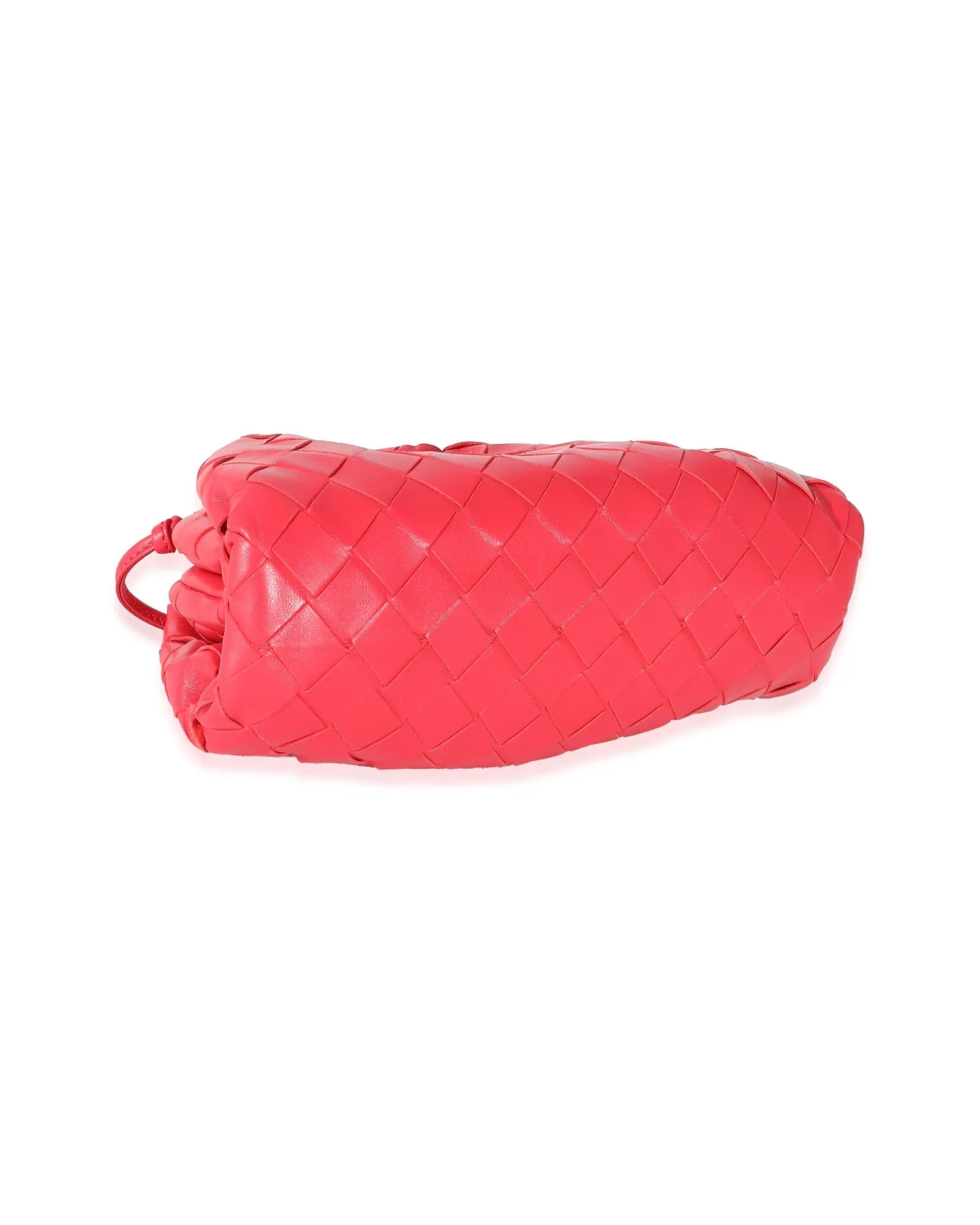 Bottega Veneta Raspberry Intrecciato Lambskin Mini Pouch