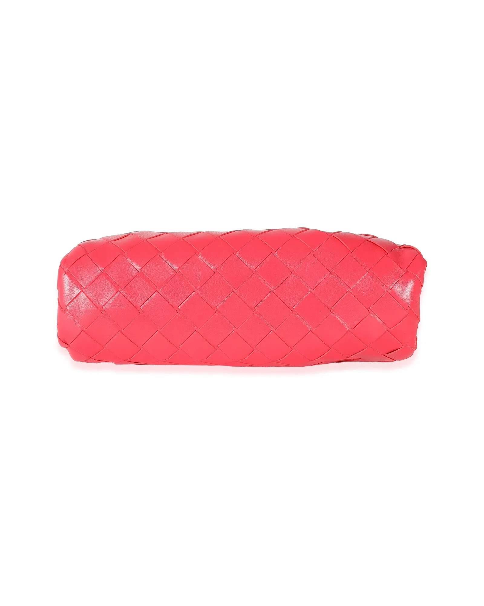 Bottega Veneta Raspberry Intrecciato Lambskin Mini Pouch