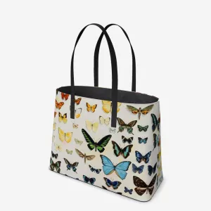 Butterfly Rainbow Leather Tote