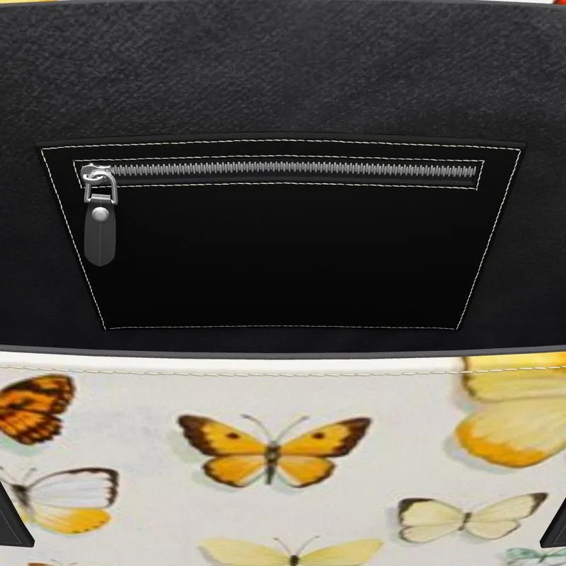 Butterfly Rainbow Leather Tote