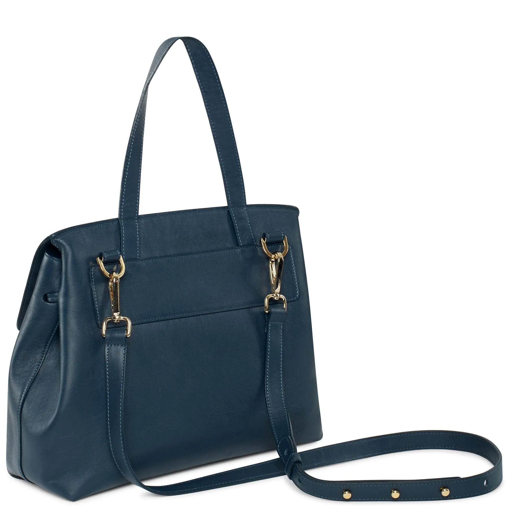 Calf Mini Lady Bag - Blu