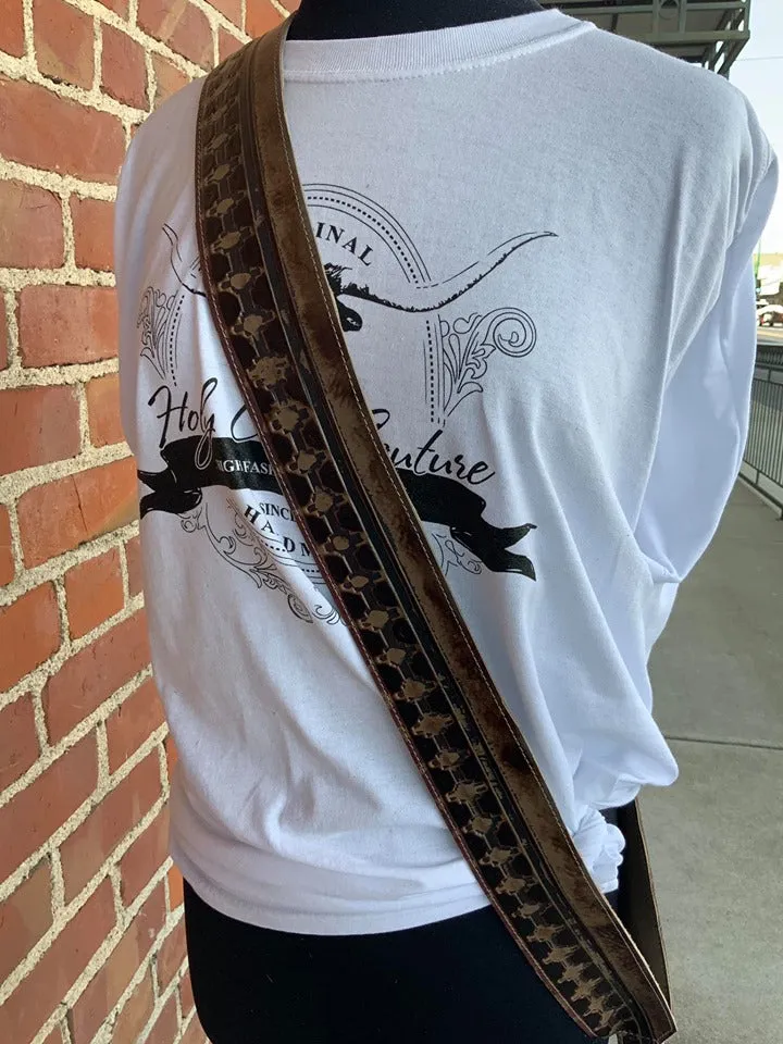 Camera Strap Sling Tan Brown Aztec - 2.5" W