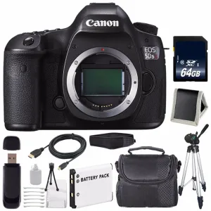 Canon EOS 5DS R DSLR Camera (International Model) 0582C002   LP-E6 Battery   64GB Memory Card  Innovative Bundle