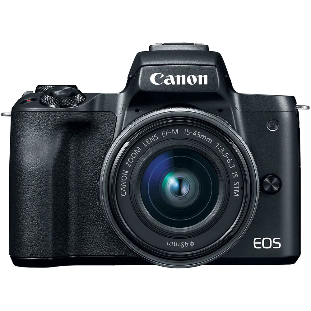 Canon EOS M50 Mirrorless Camera W/15-45mm Lens Black 2680C011  - Advanced Bundle