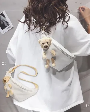 Cartoon bear shoulder bag