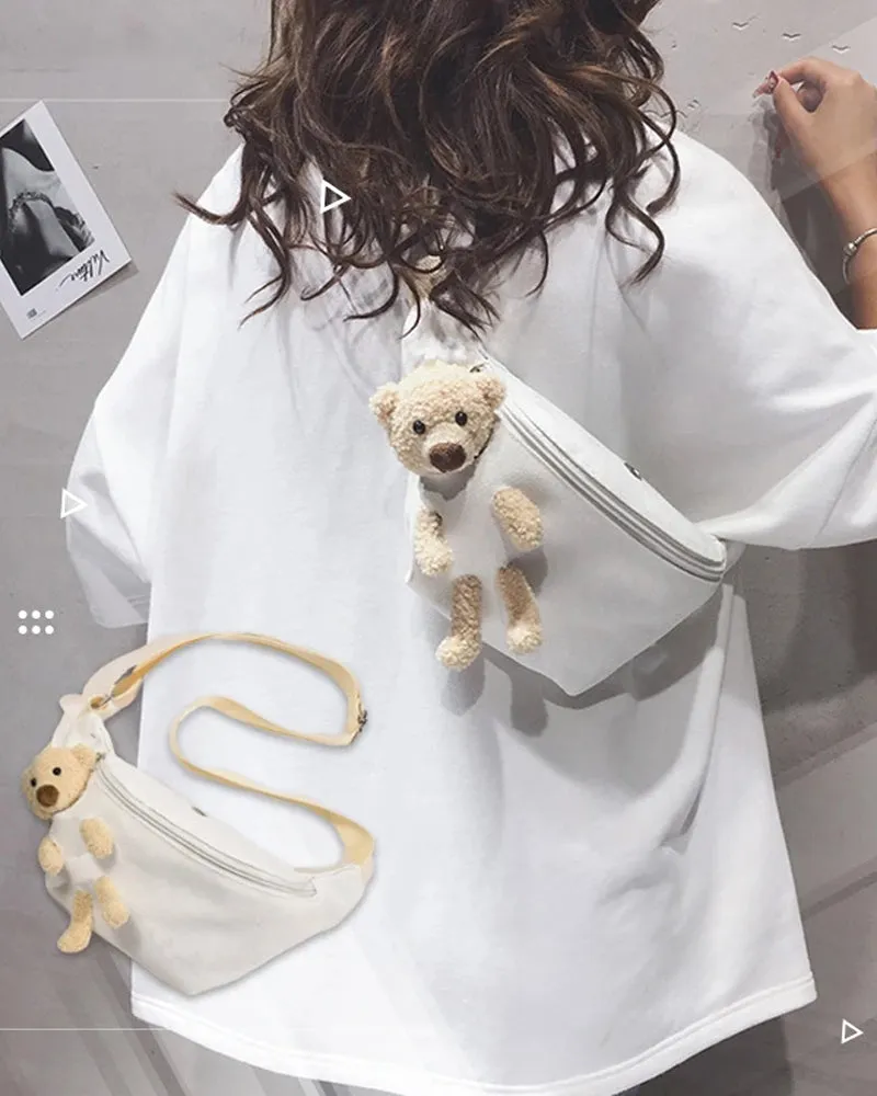 Cartoon bear shoulder bag