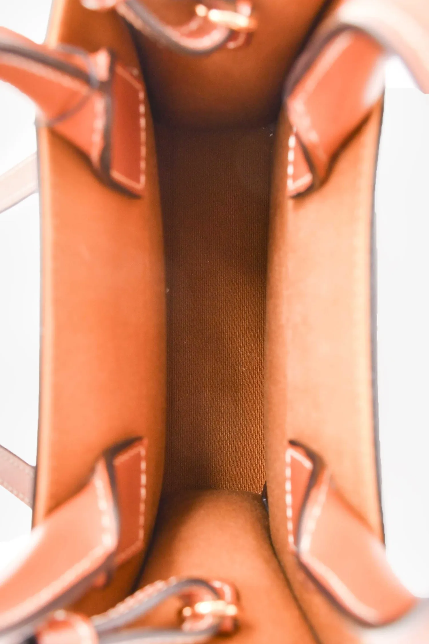 Celine 2020 Brown Cavas/Leather Mini Triomphe Vertical Tote with Strap