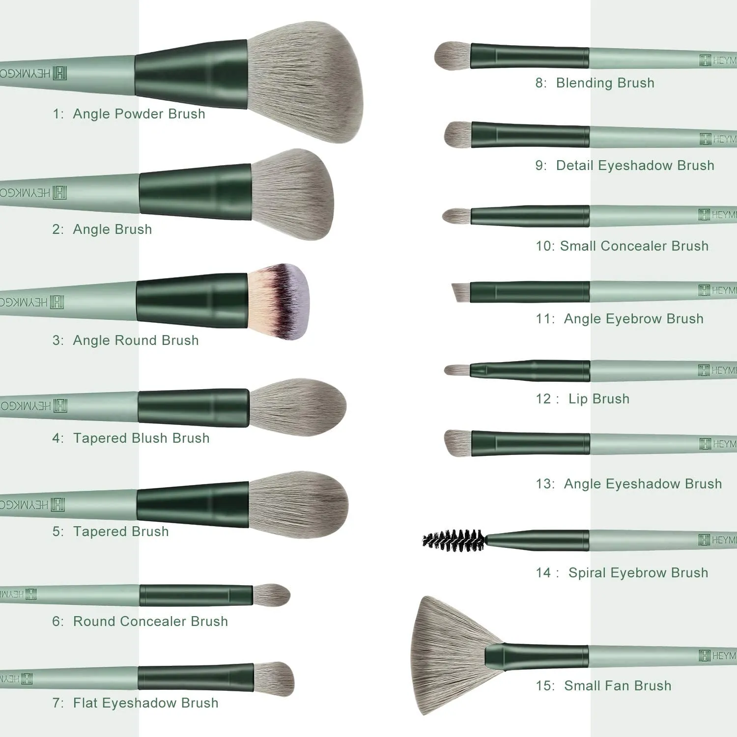 Champion-15pcs Makeup Brush Sets with Flannel Bag