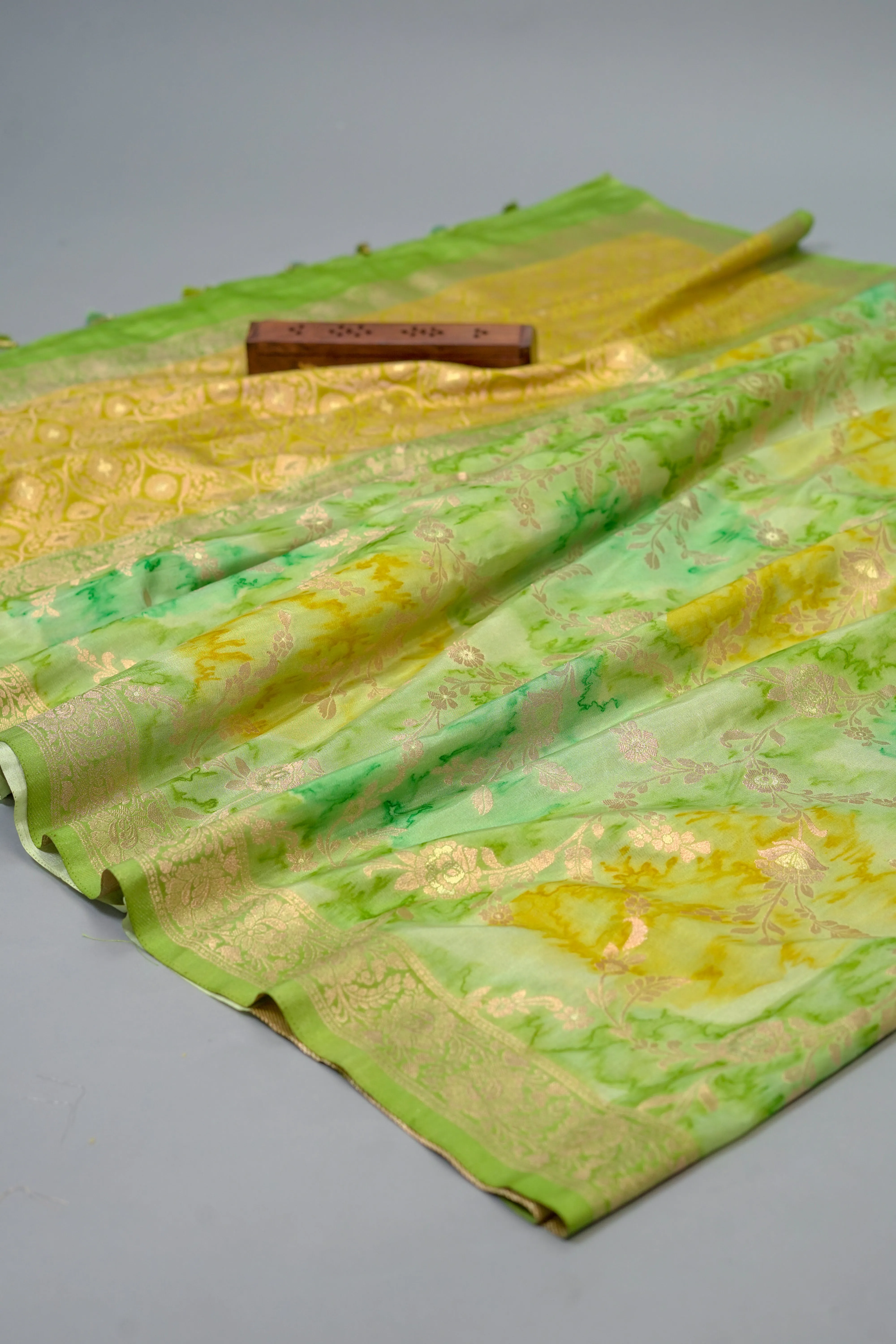 Chanderi Silk Saree Green