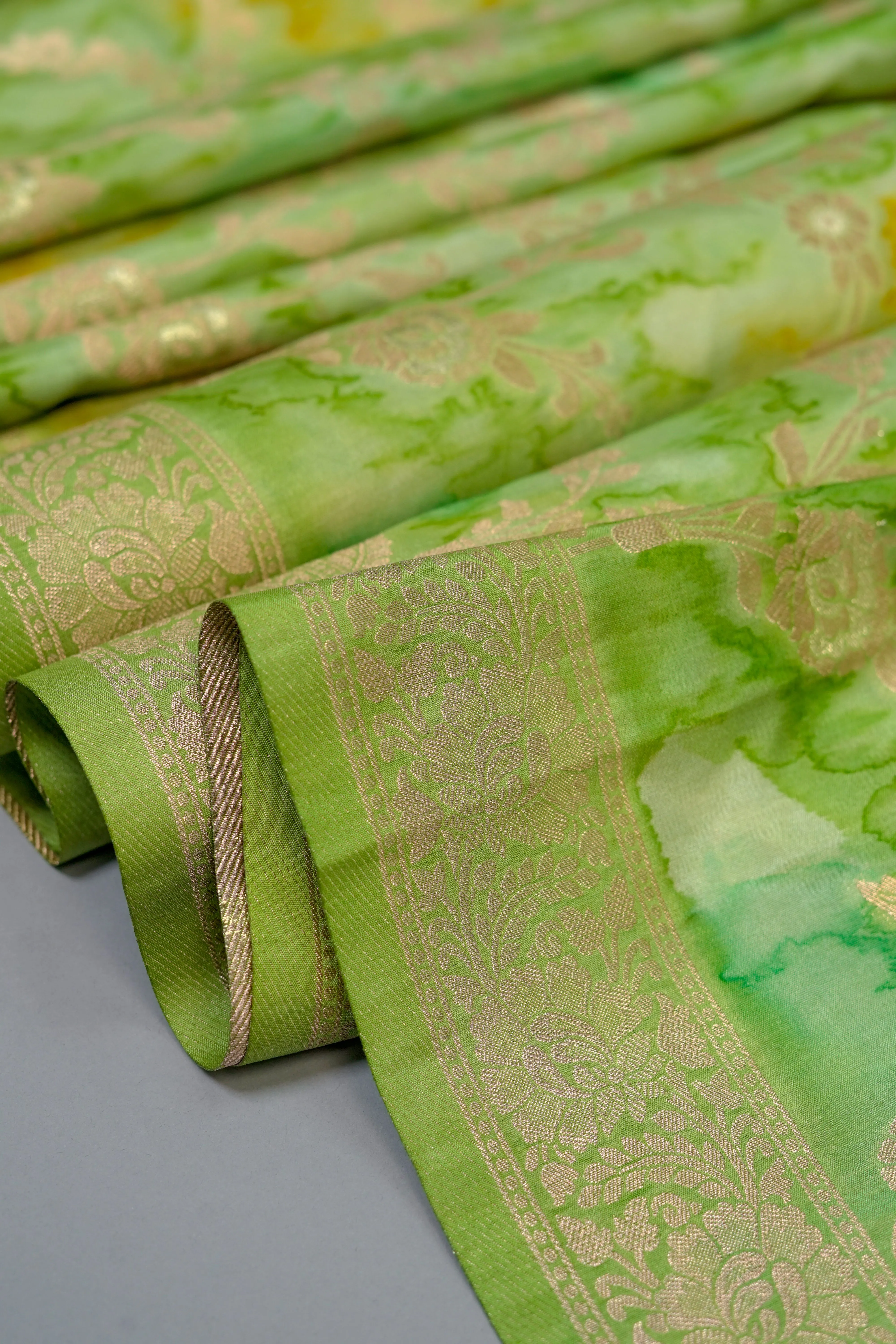 Chanderi Silk Saree Green