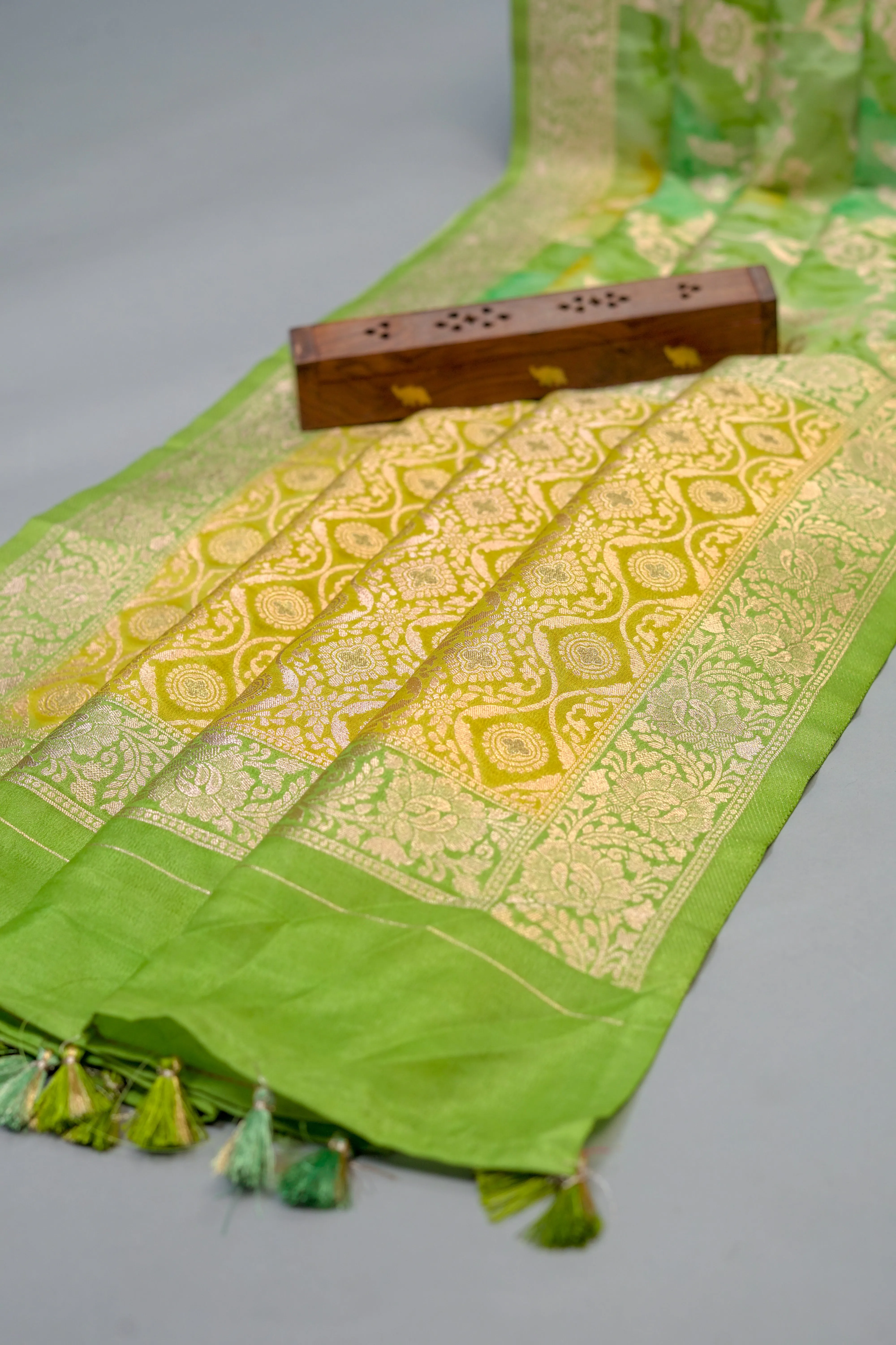 Chanderi Silk Saree Green